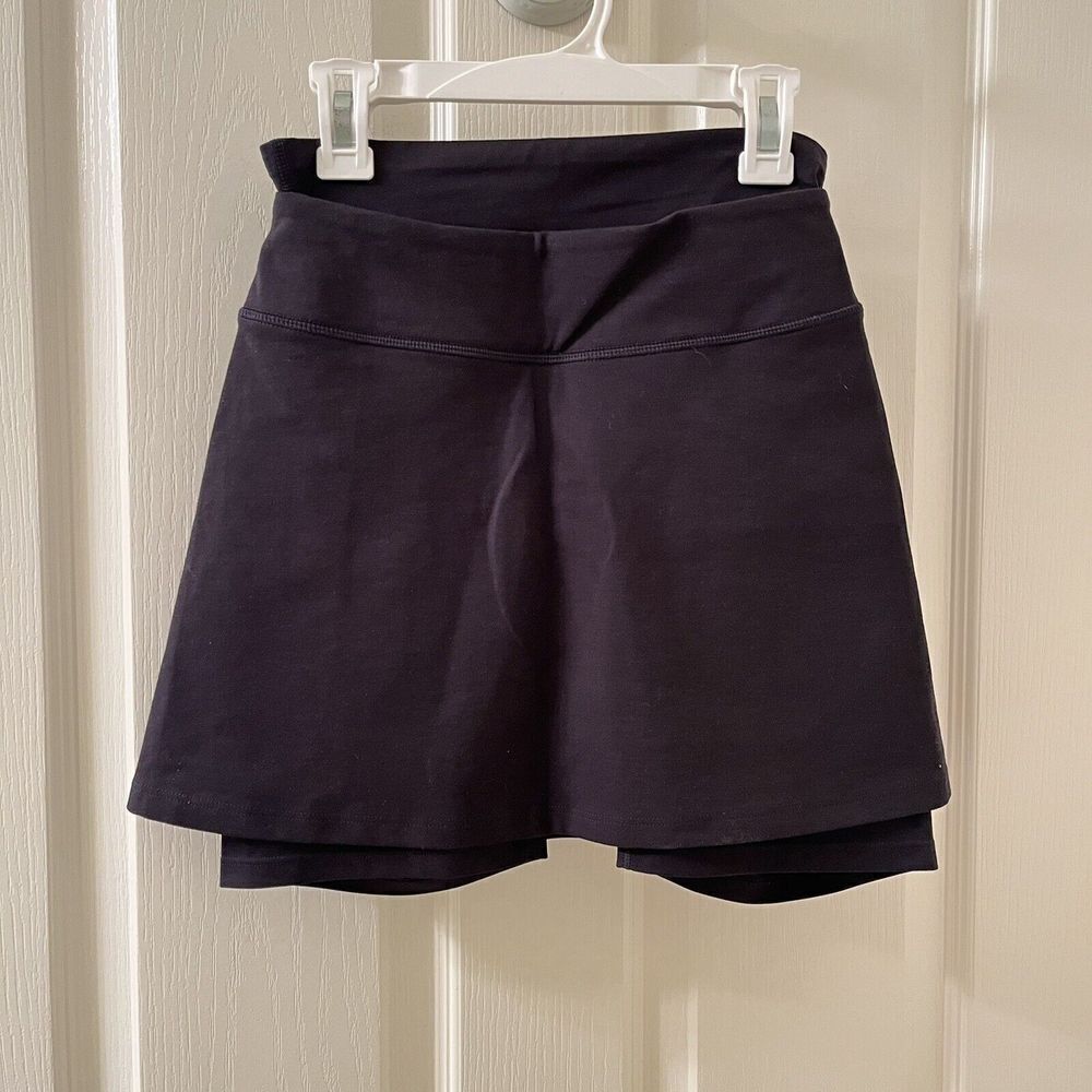 Spanx Bagel Buster Power Skort Skirt Activewear Black Women's Size Small